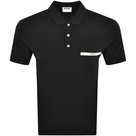 Tシャツ・カットソー MOSCHINO Men Polo Shirts A0712 70410555 BLACK Moschino Double Question Mark short-sleeve Polo Shirt